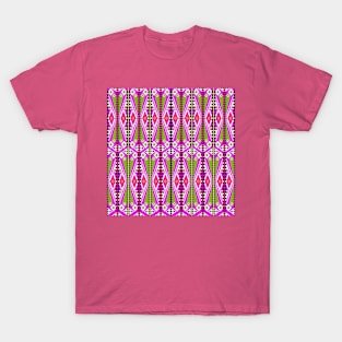 Pink and Green Tribal Geometry T-Shirt